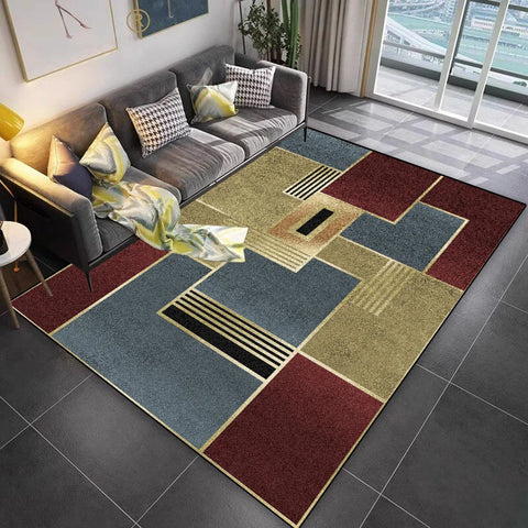 Navak Carpet Lattice Design Carpet Living Room Geometric Pattern Decoration Sofa Non-slip Rugs 200x300 Lounge Short Velvet Coffee Tables Mats