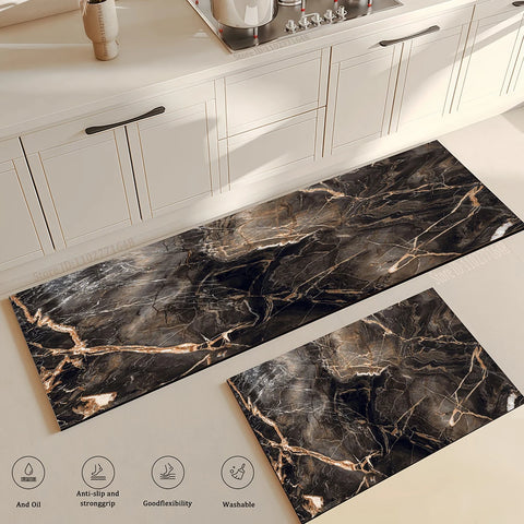 Navak Carpet Marble Kitchen Rug Hallway Entrance Doormat Home Living Room Children Bedroom Floor Decor Carpet Bathroom Door Non-Slip Foot Mat