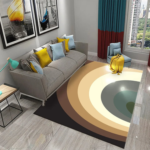 Navak Carpet 3D Simple Abstract Art Theme Carpet Nordic Style Geometric Line Living Room Balcony Bedroom Bathroom Non-slip Door Floor Mat