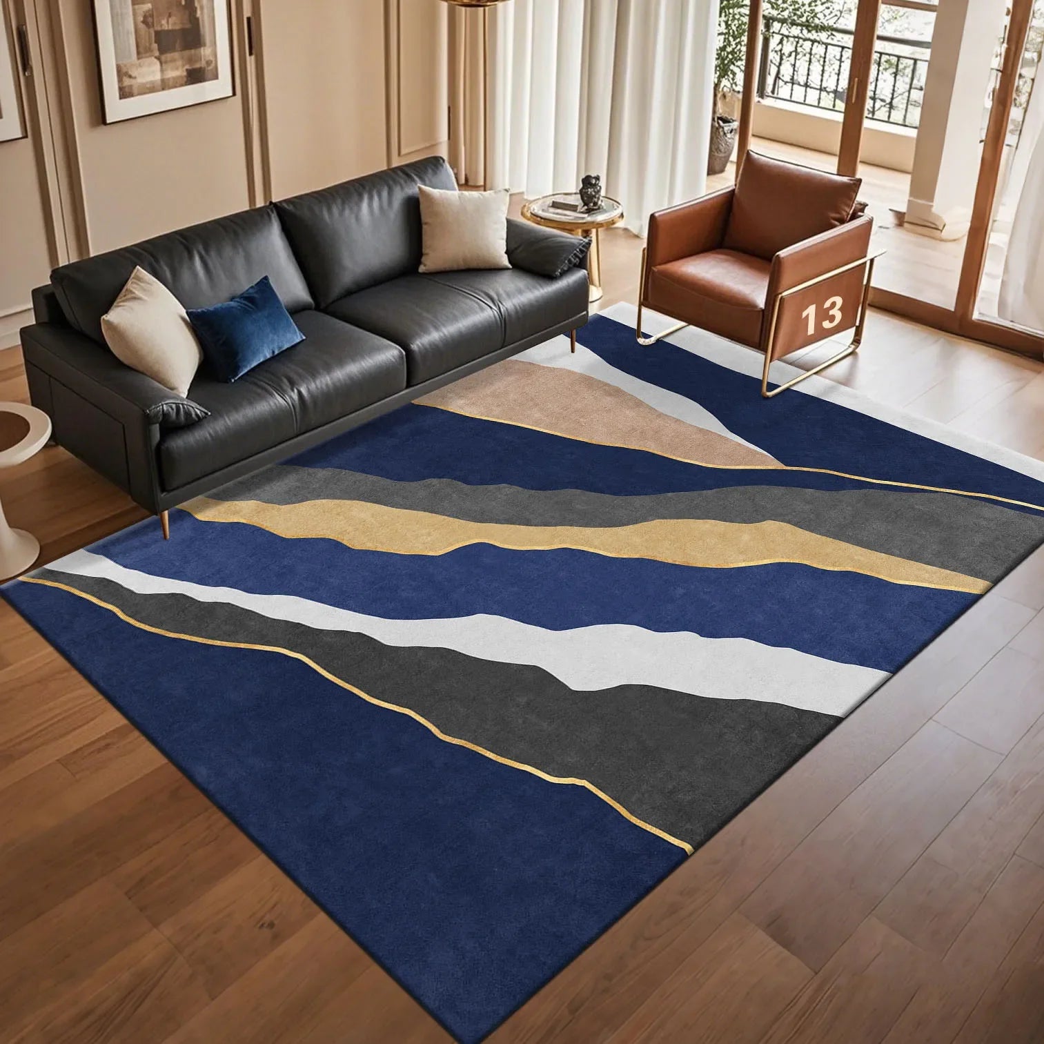 Navak Carpet Modern Light Luxury Abstract Carpet for Living Room Coffee Tables Sofa Rugs Bedroom Soft Floor Mat