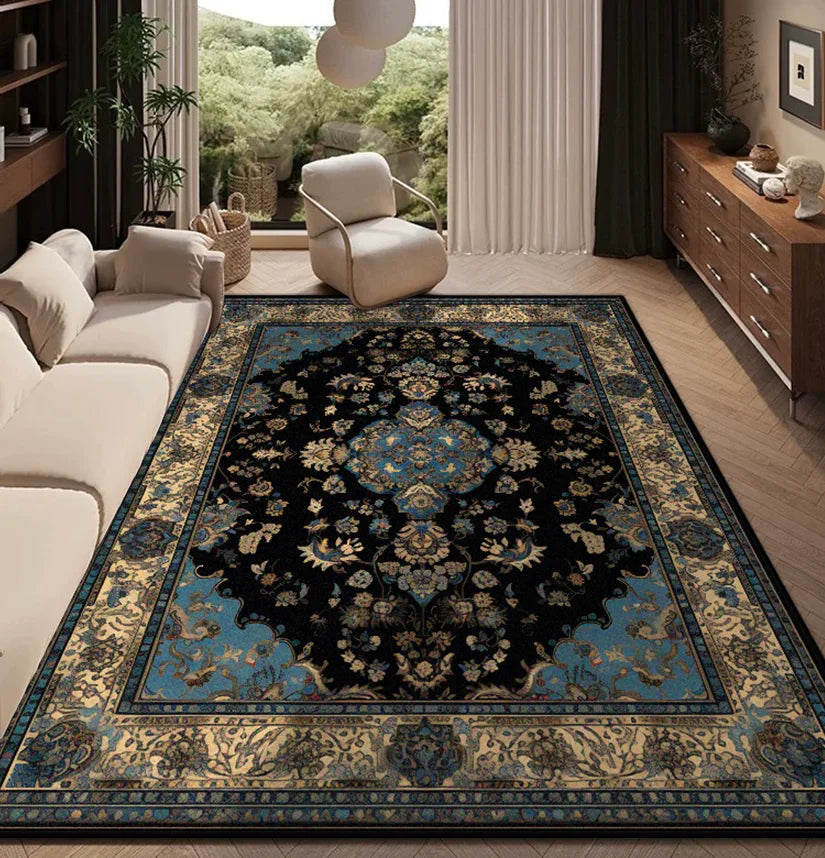 Navak Carpet Carpet for Living Room Persian Retro Decoration Home Bedroom Bedside Soft Non-slip Mat Floor Lounge Easy Clean Fluffy Plush Rug