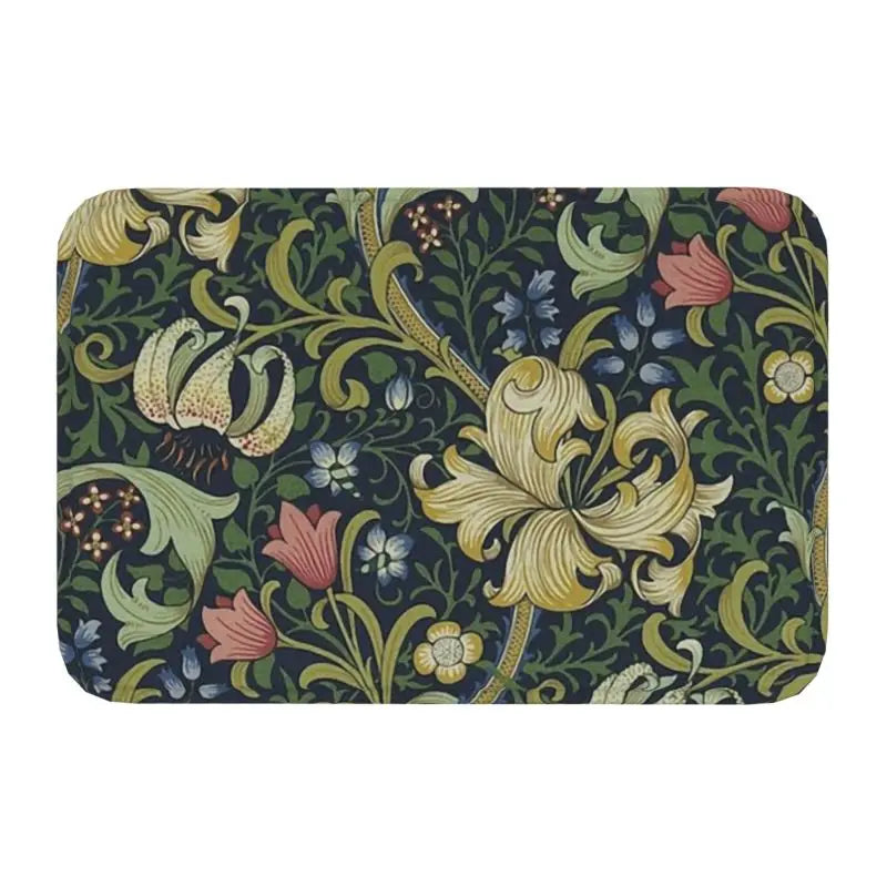 Navak Carpet Custom William Morris Compton Floral Art Nouveau Pattern Doormat Bath Door Floor Mat Textile Pattern Toilet Rug Carpet Footpad