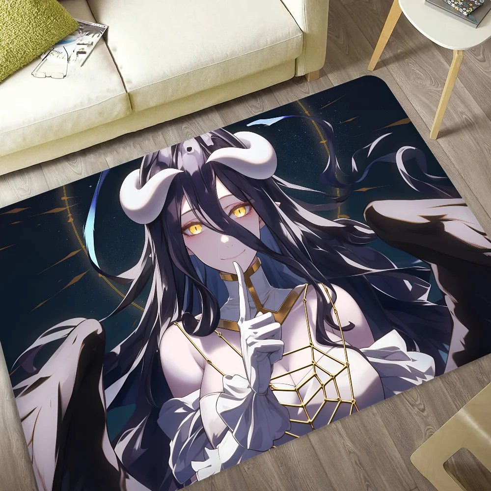 Navak Carpet Gamer Albedo Anime Sexy Girls Floor Mat Nordic Style Home Doormat Bathroom-Toilet Mats Bedroom Hotel Decor Mat