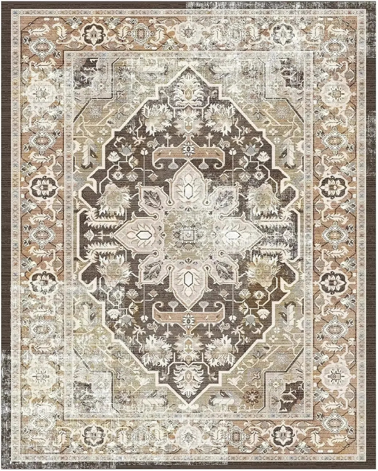 Navak Carpet Non-Slip Backing Area Rugs Pink Soft Carpet Foldable Machine Retro Washable for Living Room Bedroom Dining Home Office Decorate