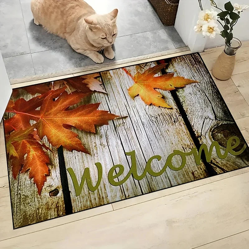 Navak Carpet 1Pc Wooden Box Trap Print Door Mat Absorbent Washable Home Decor Carpet Dirt Resistant Living Room Bedroom Bathroom Kitchen Rug