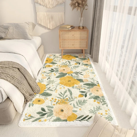 Navak Carpet Pastoral Style Bedside Soft Floor Mat Washable Carpets for Living Room Thicken Plush Bedroom Decor Carpet Fluffy Soft Lounge Rug