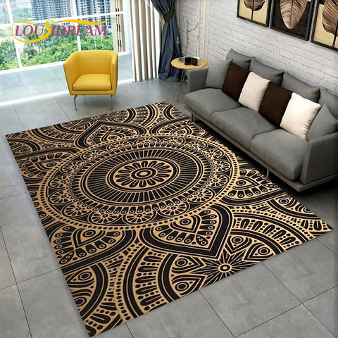 Navak Carpet Bohemia Mandala Geometric Area Rug,Carpet Rug for Home Living Room Bedroom Sofa Doormat Kitchen Decor,Kid Non-slip Floor Mats