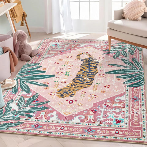 Navak Carpet Living Room Carpet Non-slip Machine Washable Easy To Fold Bedroom Rug Imitation Cashmere Retro Large Size Floor Mat Alfombra 양탄자