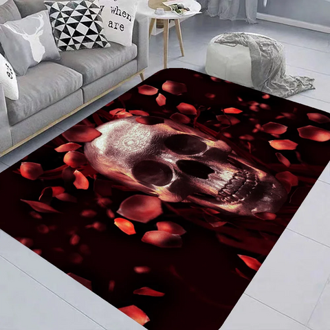 Navak Carpet Dark Horror Skull Anime Floor Carpet Nordic Style Home Doormat Bathroom-Toilet Mats Bedroom Bedside Mats