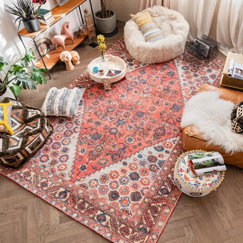 Navak Carpet Persian Style Living Room Large Area Carpets Retro Bedroom Bedside Decoration Carpet Soft Cloakroom Rug Comfortable Balcony Rugs