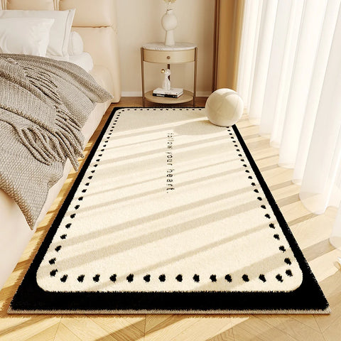 Navak Carpet French Cream Style Bedroom Carpet High End Color Bedside Fluffy Soft Thickened Carpets New Minimalist Style Anti Slip Rug