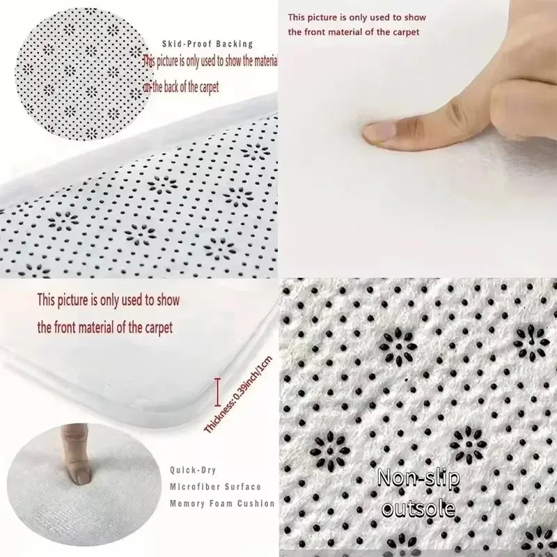 Navak Carpet 3D Cassette Music Tape Door Mat Flannel Carpet for Bathroom Non-slip Toilet Floor Mats Home Entrance Retro Decor Rugs