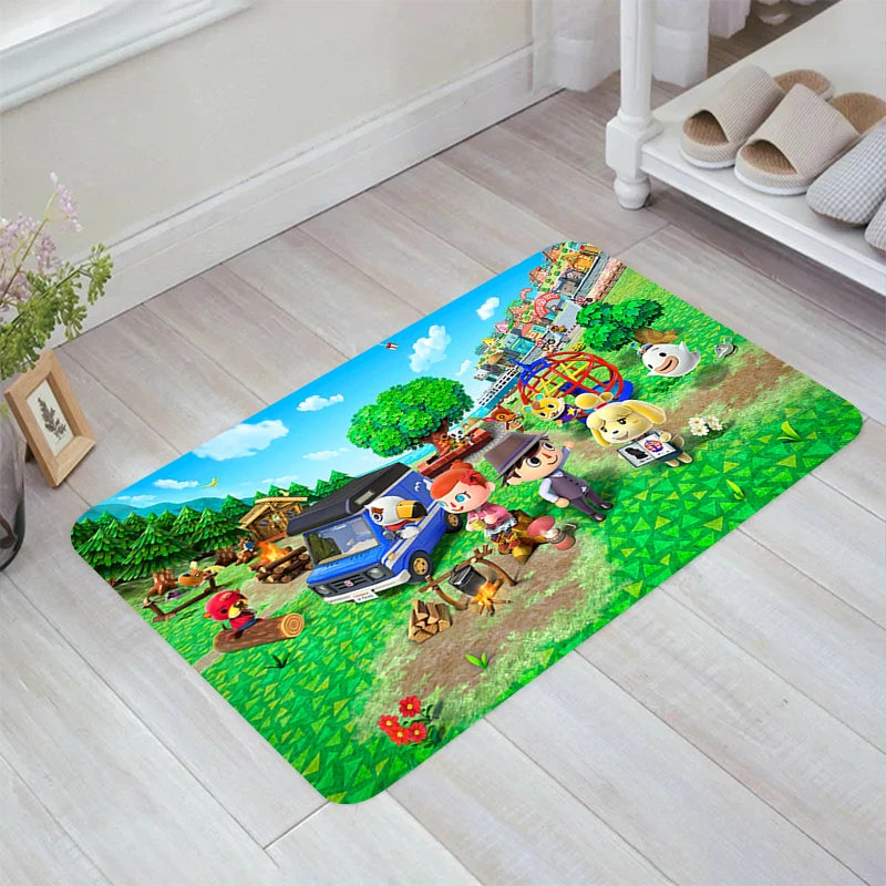 Navak Carpet Animal C-Crossing Game Floor Mat Home Carpet Entrance of House Room Rugs Carpets Balcony Kitchen Rug Foot Doormat Door Mats Bath
