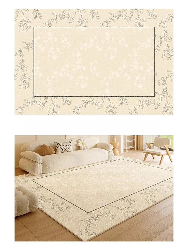Navak Carpet Cream Style Rugs for Bedroom Large Area Living Room Decoration Non-slip Carpet Thickend Plush Lounge Rug Fluffy Soft Bedside Rug