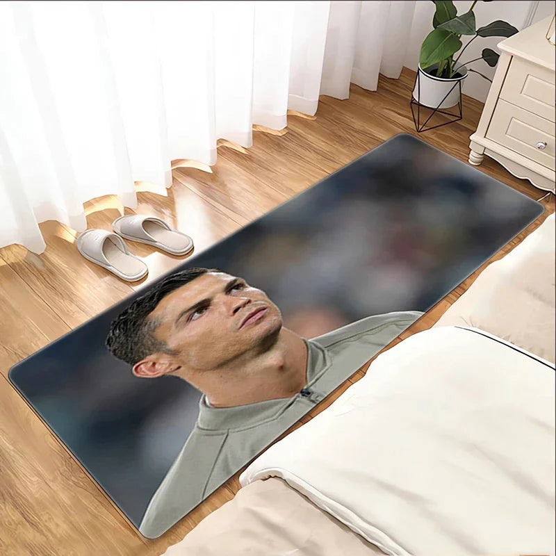 Navak Carpet Footballstar Floor Mat R-Ronaldo C-Cristiano Foot Mat Bath Mat Washable Non-slip Kitchen Rug Bedroom Carpet Room Mats Balcony