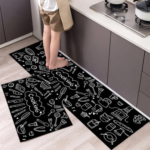 Navak Carpet Non-slip Kitchen Mat Long Rugs Crystal Velvet Carpet for Living Room Absorbent Foot Mats Bedroom Doormat Alfombra Small Rugs