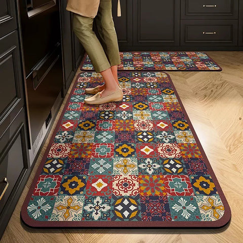 Navak Carpet Non-slip Kitchen Mat Long Rugs Crystal Velvet Carpet for Living Room Absorbent Foot Mats Bedroom Doormat Alfombra Small Rugs