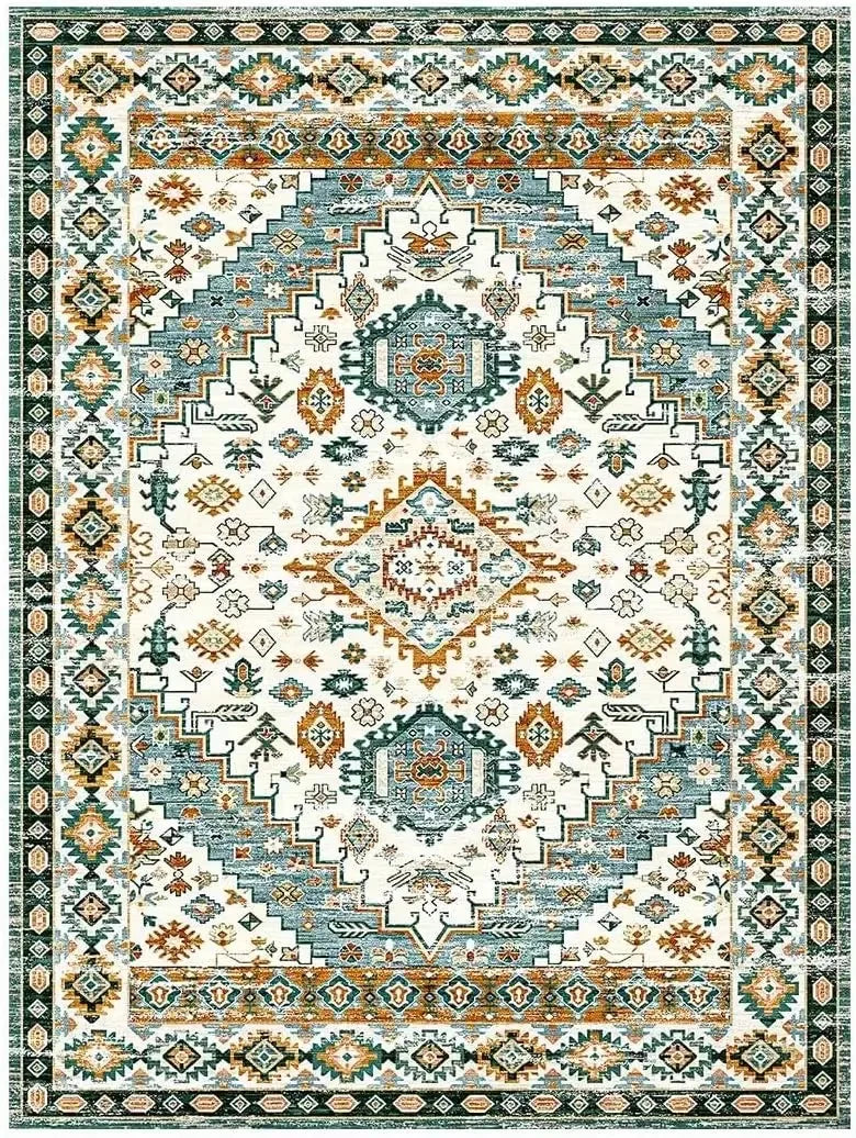 Navak Carpet Non-Slip Backing Area Rugs Pink Soft Carpet Foldable Machine Retro Washable for Living Room Bedroom Dining Home Office Decorate