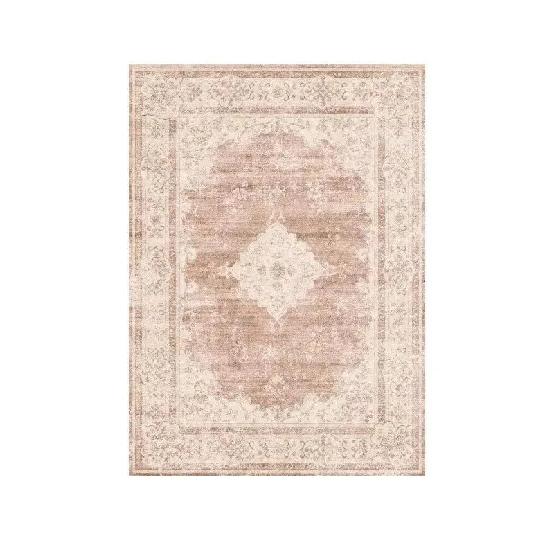Navak Carpet Non-Slip Backing Area Rugs Pink Soft Carpet Foldable Machine Retro Washable for Living Room Bedroom Dining Home Office Decorate