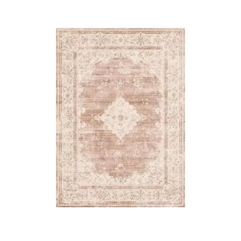 Navak Carpet Non-Slip Backing Area Rugs Pink Soft Carpet Foldable Machine Retro Washable for Living Room Bedroom Dining Home Office Decorate