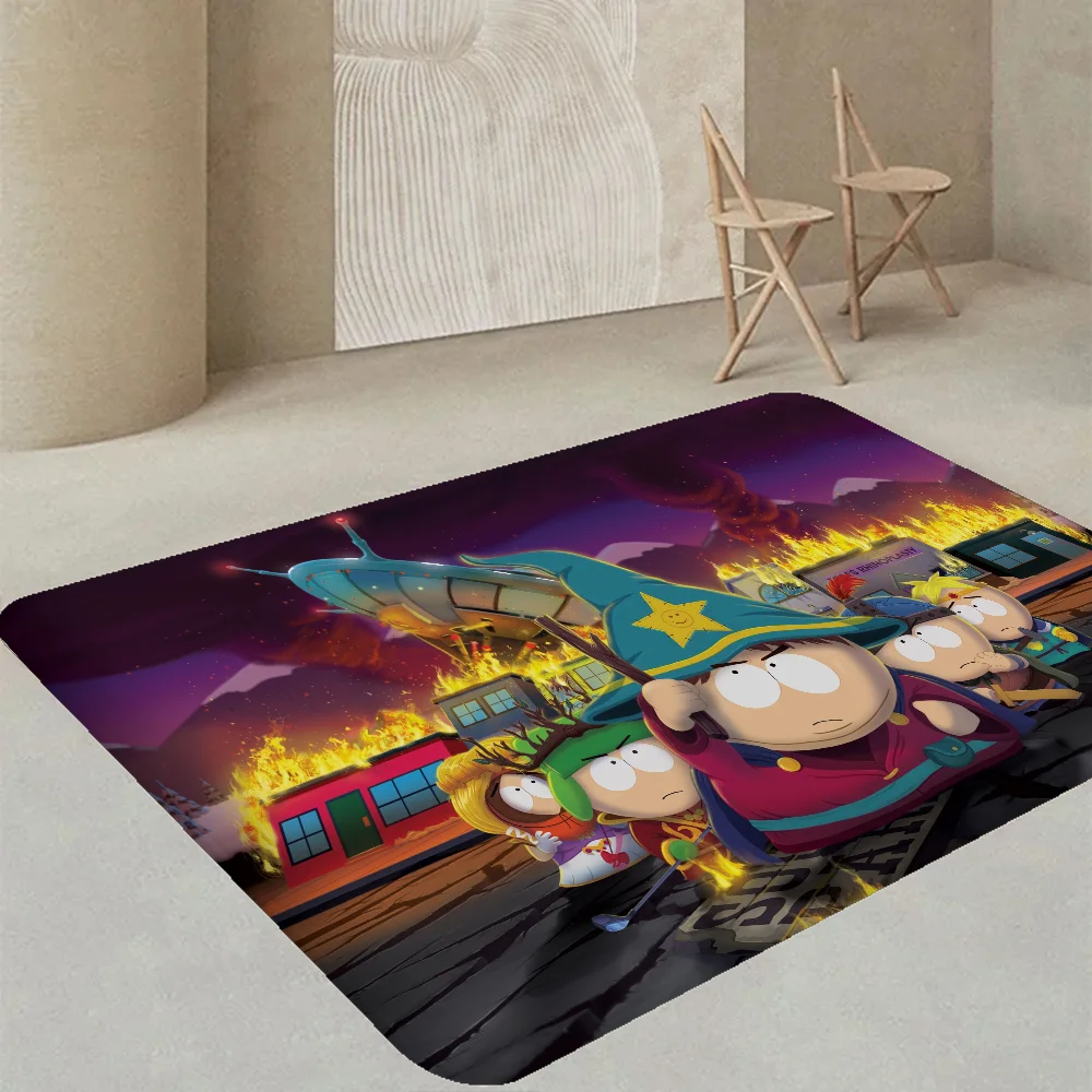Navak Carpet Amine S-South Cartoon P-Park Door Mat Washable Non-Slip Living Room Sofa Chairs Area Mat Kitchen Doormat Area Rug