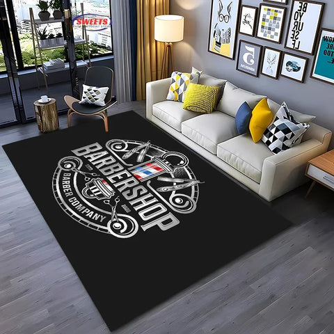 Navak Carpet Barber Shop sign Pattern Carpet,Living Room and Bedroom Household Items,Children's Room Sofa Mats, Doormat Floor  Anti-slip Rug