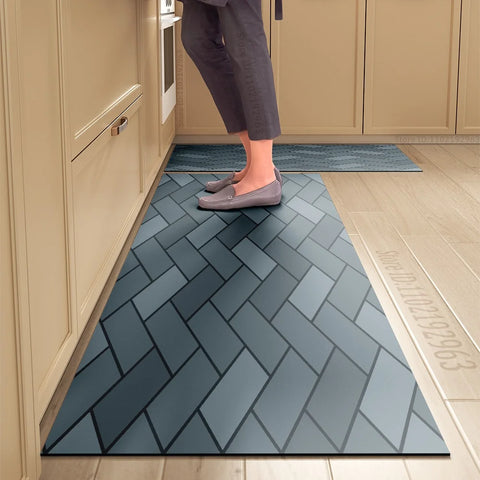 Navak Carpet Kitchen Mat Absorbent Printed Kitchen Rugs Non-slip Area Mat Hallway Long Carpets for Living Room Bedroom Entrance Doormat Bath