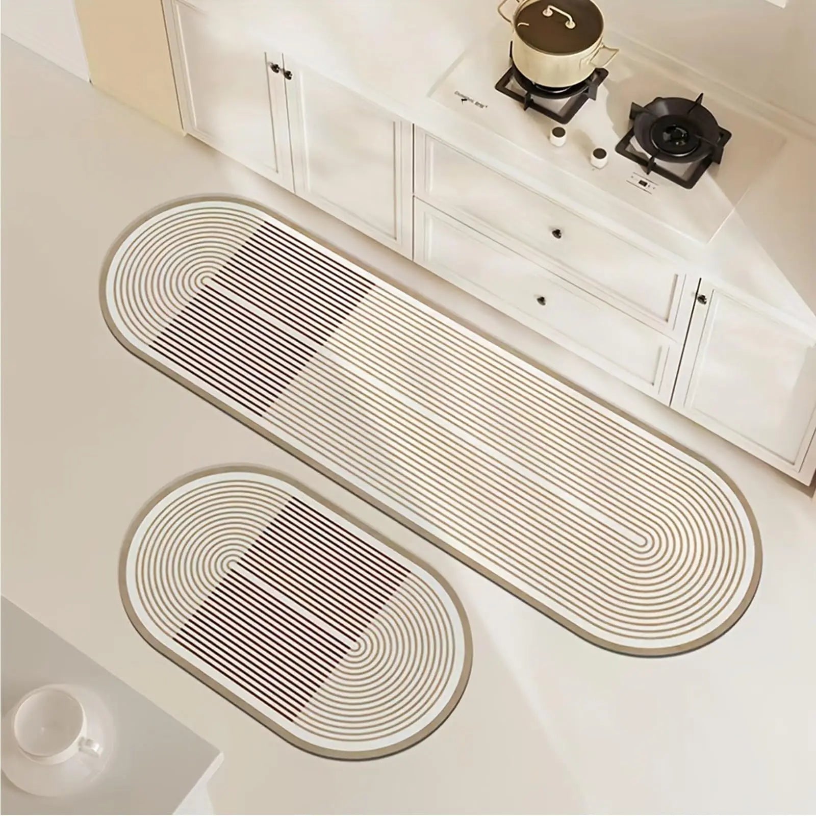 Navak Carpet Exclusive Picks 2pcs Kitchen Rug Washable Non Slip Soft Stain Resistant Mat for Floor Kitchen Laundry Room Hallway Runner Rugs Home Decor