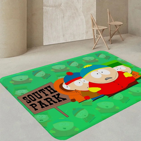 Navak Carpet Amine S-South Cartoon P-Park Door Mat Washable Non-Slip Living Room Sofa Chairs Area Mat Kitchen Doormat Area Rug