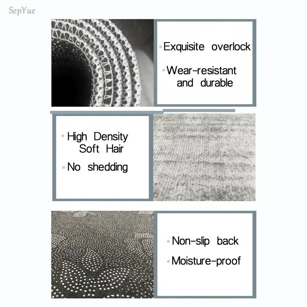 Navak Carpet Non-slip Kitchen Mat Long Rugs Crystal Velvet Carpet for Living Room Absorbent Foot Mats Bedroom Doormat Alfombra Small Rugs