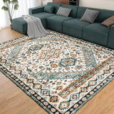 Navak Carpet Orhopui Area Rug,Washable Rug Low-Pile Machine Washable Vintage Rugs for Living Room,for Bedroom Kitchen Laundry Home Office,
