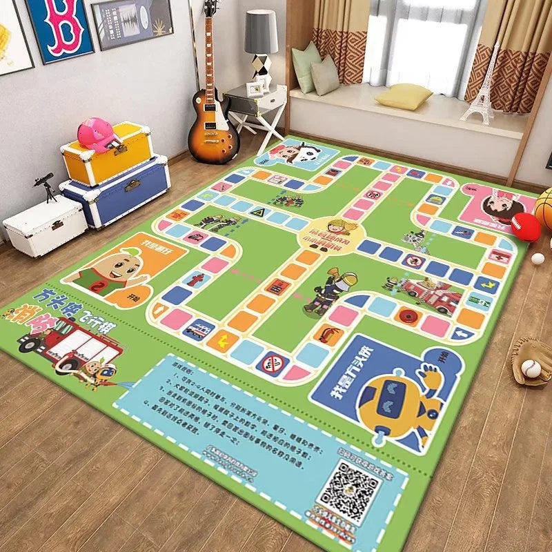 Navak Carpet Child 's Game Cartoon Carpet Game Room Living Room Sofa Bedroom Study Entrance Mat Non-slip Kid Traffic Road Parking Lot Rug