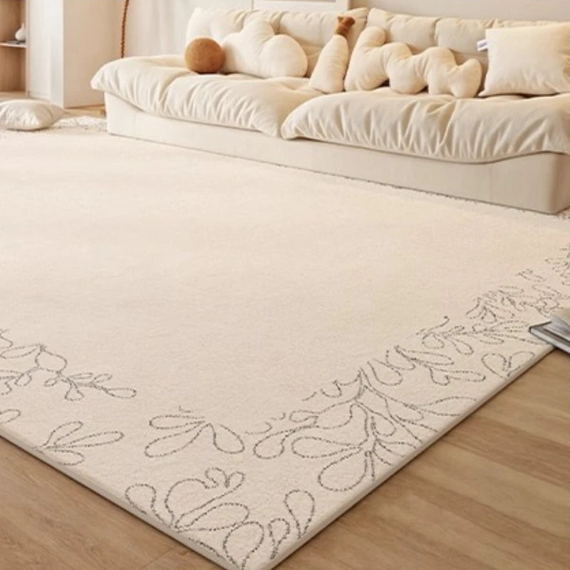 Navak Carpet Cream Style Rugs for Bedroom Large Area Living Room Decoration Non-slip Carpet Thickend Plush Lounge Rug Fluffy Soft Bedside Rug