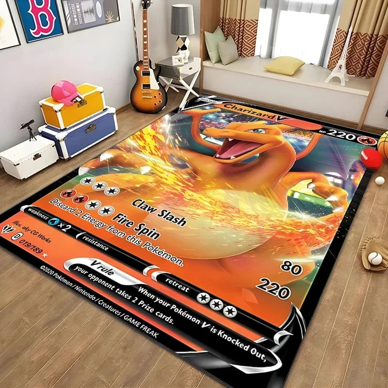 Navak Carpet Daily Picks Disney Japanese Anime Pattern Rug Pokemon Card for Bedroom Living Room Anime Carpets for Girl Room Floor Mat Home Decor