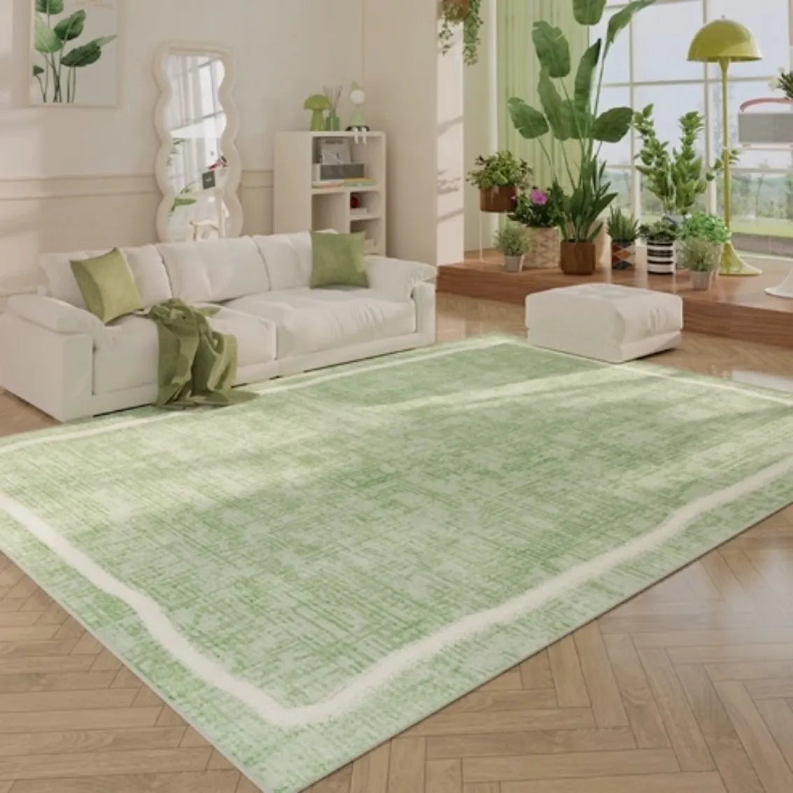 Navak Carpet Exclusive Picks Summer Simple Geometric Anti-Fouling Anti-Static Floor Mats Easy Care Living Room Bedroom Flannel Carpet Home Decoration