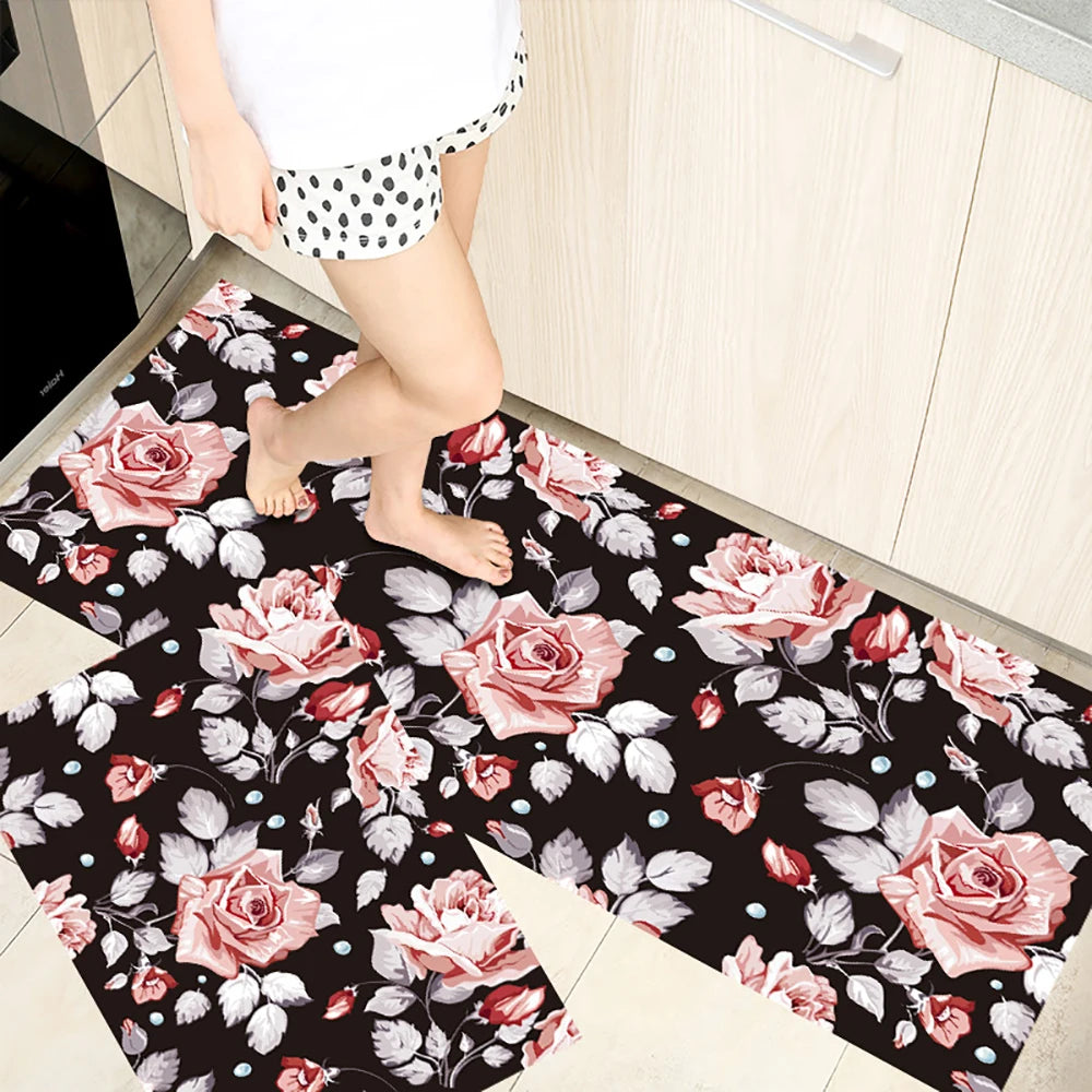 Navak Carpet Absorbent Kitchen Rug Non-slip Floor Mat Absorb Oil Kitchen Long Area Rug Bedroom Carpet Entrance Doormat Home Decor Room Tapis