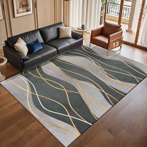 Navak Carpet Modern Light Luxury Abstract Carpet for Living Room Coffee Tables Sofa Rugs Bedroom Soft Floor Mat