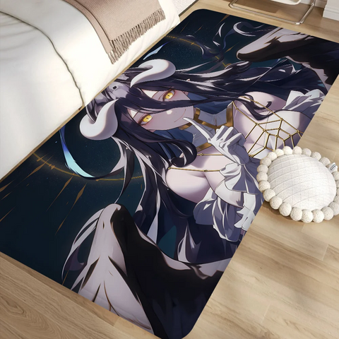 Navak Carpet Gamer Albedo Anime Sexy Girls Floor Mat Nordic Style Home Doormat Bathroom-Toilet Mats Bedroom Hotel Decor Mat