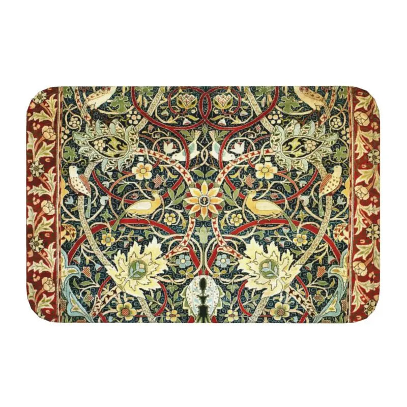 Navak Carpet Custom William Morris Compton Floral Art Nouveau Pattern Doormat Bath Door Floor Mat Textile Pattern Toilet Rug Carpet Footpad