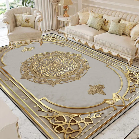 Navak Carpet Luxury Style Living Room Large Area Rug Home Room Decor Floor Mats Lounge Sofa Coffee Non-slip Carpet Bedroom Cloakroom Washable
