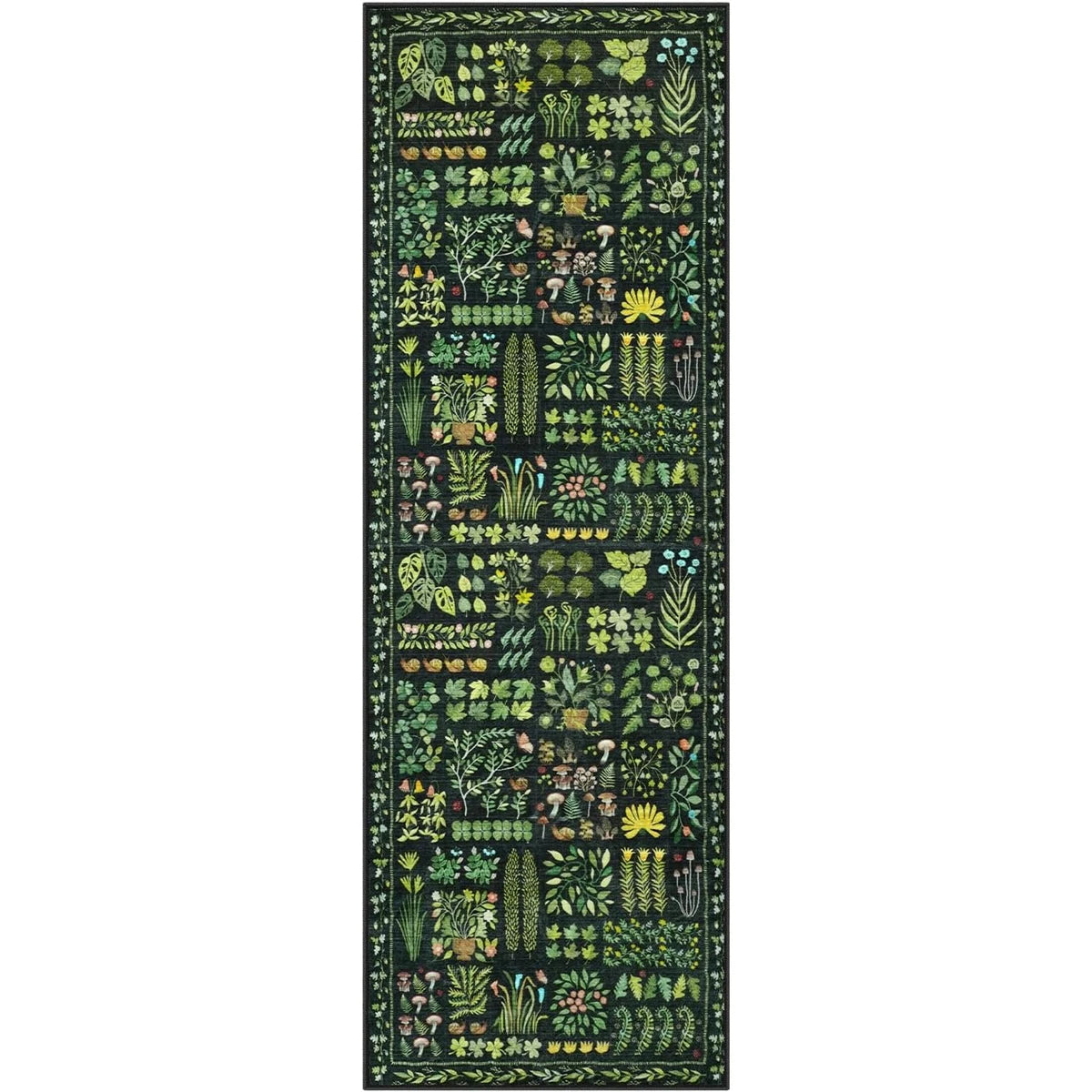 Navak Carpet Corridor Carpet Long Runner Rug Green Plant Leaf Carpets Soft Machine Washable Floor Mat Hallway Home Decoration Rugs