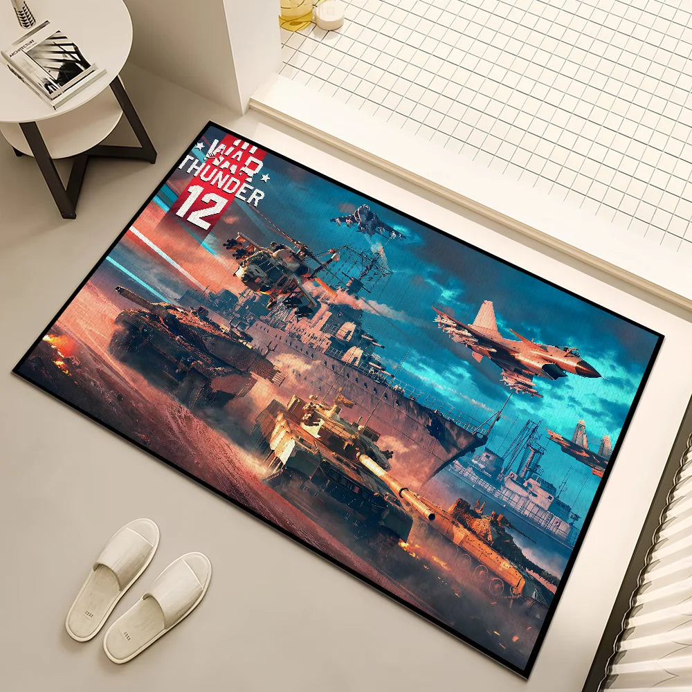 Navak Carpet W-ar Thunder Gaming Small Bedside Kitchen Bath Living Home House Bedroom Floor Mat Doormat Large Carpet Rug Decoration