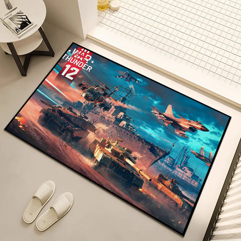 Navak Carpet W-ar Thunder Gaming Small Bedside Kitchen Bath Living Home House Bedroom Floor Mat Doormat Large Carpet Rug Decoration