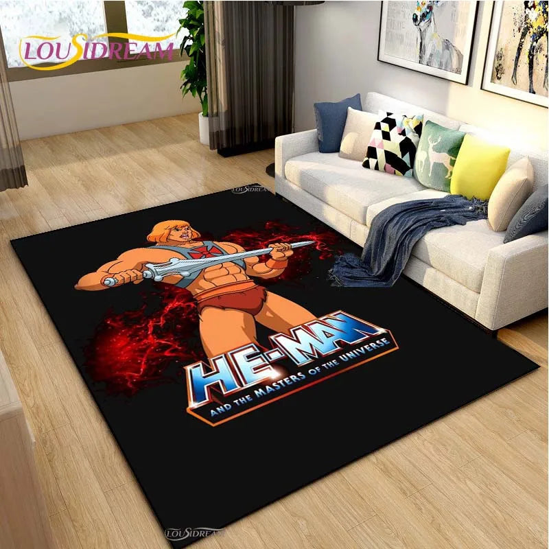 Navak Carpet He-man masters Cartoon Anime Carpet for Living Room Bedroom Yoga Area Rug Kitchen Un-slip Floor Mat decor Alfombra Birthday gift