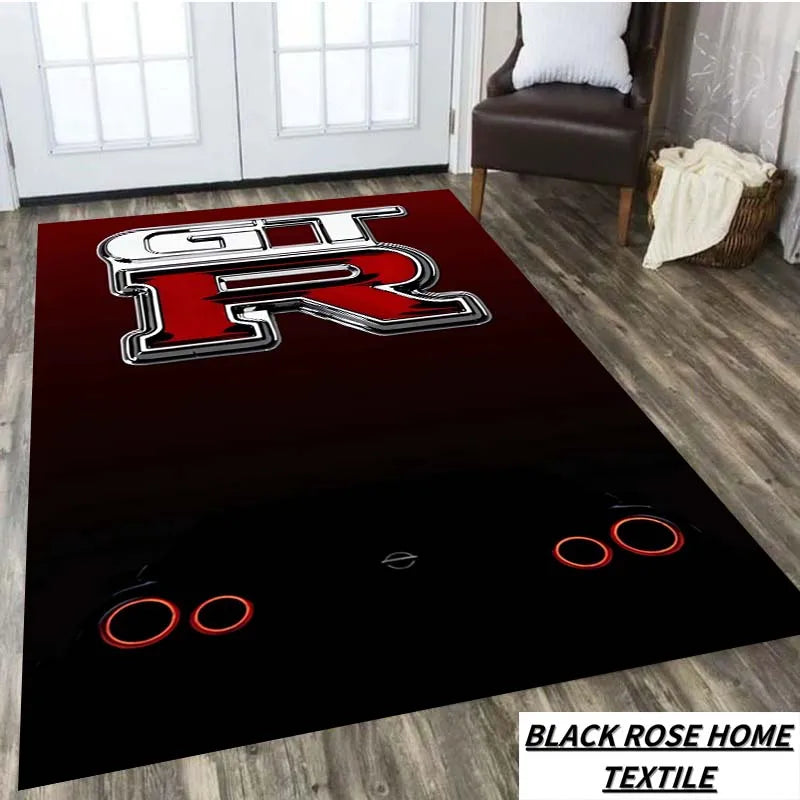 Navak Carpet Famous Sports Car G-gTR Racing Carpet Home Decoration Living Room Tea Table Office Desk Floor Mat Balcony Corridor Anti slip Rug