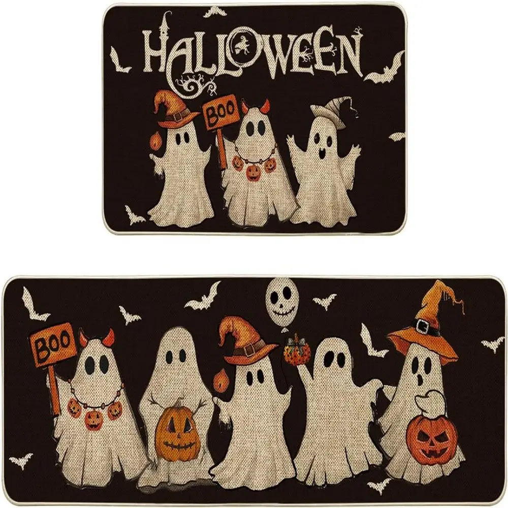 Navak Carpet Exclusive Picks Halloween Ghost Rug Kitchen Stain-Resistant Water-And Oil-Repelling Bathroom Anti-Slip Floor Mat Home Decoration