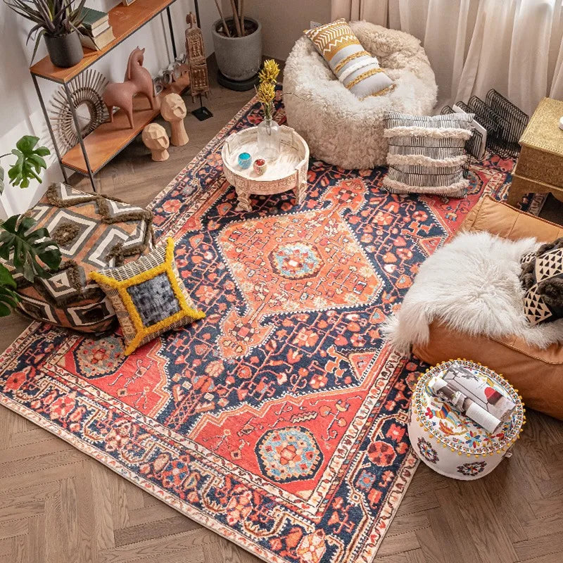 Navak Carpet Persian Style Living Room Large Area Carpets Retro Bedroom Bedside Decoration Carpet Soft Cloakroom Rug Comfortable Balcony Rugs