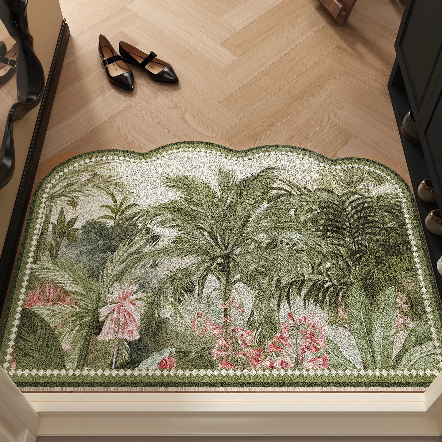 Navak Carpet Forest Garden Door Mat Cute Floral Floor Mats Rustic Floor Mats Forest Tree Floor Entry Doormat