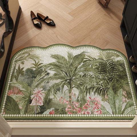 Navak Carpet Forest Garden Door Mat Cute Floral Floor Mats Rustic Floor Mats Forest Tree Floor Entry Doormat