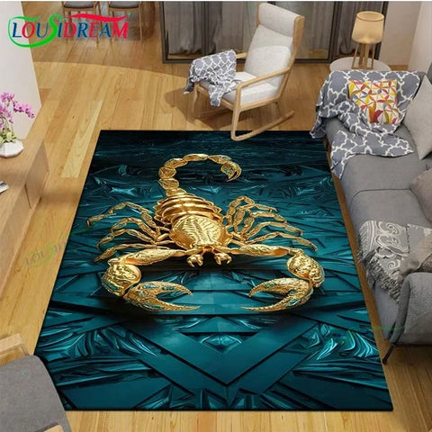 Navak Carpet Beautiful Constellation Scorpion Carpet Living Room Bedroom Bedside Mat Fashion Floor Mat Area Rug Door Mat  Bedroom Decoration